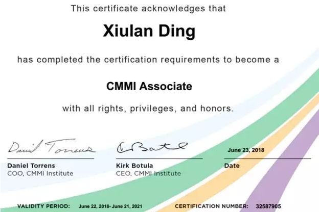 全国CMMI Associate第一人——佳华科技丁秀兰